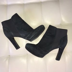 Via Spiga | black platform booties